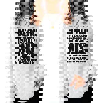 Music Is Importanter Audio Sweat-shirt pour femme - Cadeauxyz