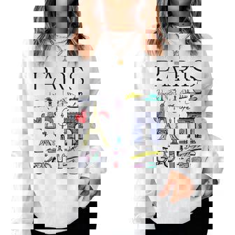 Paris Chemise Paris Manche Longue Sweat-shirt pour femme - Cadeauxyz