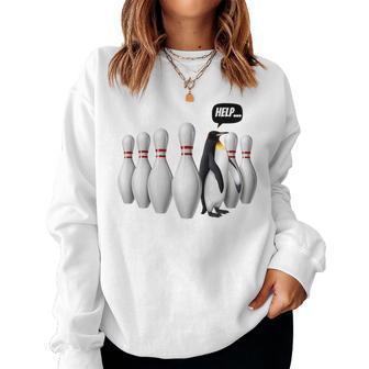 Penguin Pins Bowling Sweatshirt Frauen - Geschenkecke