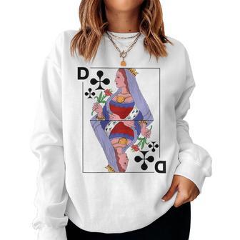 Playing Card Lady Queen Cross Card Costume Fancy Dress Groups Sweatshirt Frauen - Geschenkecke