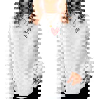 Ps I Love You Day Valentine's Day Purple Heart Kid Women Sweatshirt | Mazezy