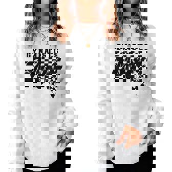Retro Checkered Gymnastics Mama Gymnastics Mom Women Sweatshirt | Mazezy
