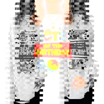 Sister Of The Birthday Boy Toy Family Party Decoration Women Sweatshirt | Mazezy