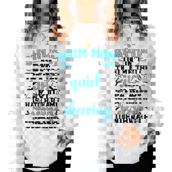 Swim Mom Swimming Mama Of A Swimmer Mom Swim Mother Women Sweatshirt - Thegiftio