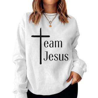 Team Jesus I Jesus Christ Redeemer Christianity Sweatshirt Frauen - Geschenkecke