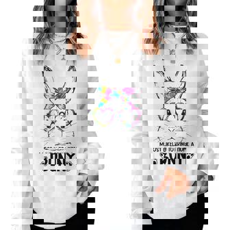 Tie-Dye Bunny Face Girls Most Likely To Bring Home A Bunny Women Sweatshirt | Seseable UK