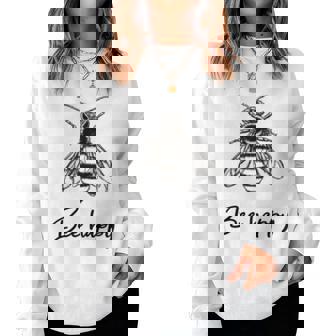 Women's Bee Happy Women's Bee Statement With Print Beekeeper Sweatshirt Frauen - Geschenkecke