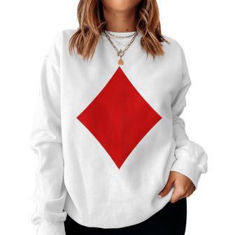 Women's Card Game Costume Playing Card Checked Fancy Dress & Carnival Sweatshirt Frauen - Geschenkecke