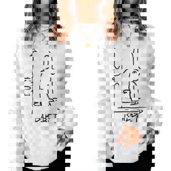 Women's Nerd Duck Rabbit Maths Physics Geek With-Neck Sweatshirt Frauen - Seseable