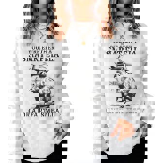You're Either A Smart Fella Or A Fart Smella Sarcastic Women Sweatshirt | Seseable CA