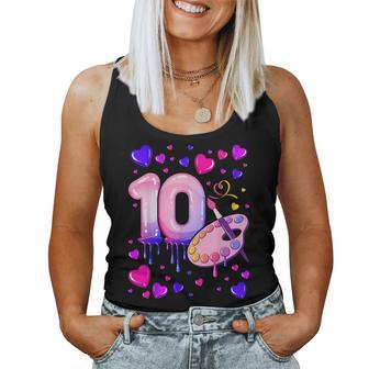 10Th Birthday Girl 10 Years Painting Number 10 Tank Top Frauen - Geschenkecke