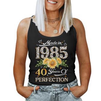 40Th Birthday Floral Made In 1985 40 Years Old Daisy Tank Top Frauen - Geschenkecke