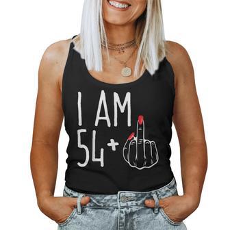 I Am 54 Plus 1 Middle Finger 55Th Women's Birthday Tank Top Frauen - Geschenkecke