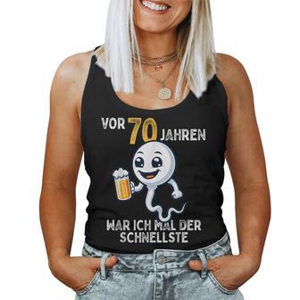 70Th Birthday Man Woman 70 Years 1954 Decorative Tank Top Frauen - Geschenkecke