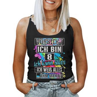 8Th Birthday Girl Boyorsicht Ich Bin 8 Years Tank Top Frauen - Geschenkecke