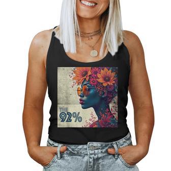 The 92 Percent – The 92 Logo On Floral Black Women Women Tank Top - Thegiftio UK