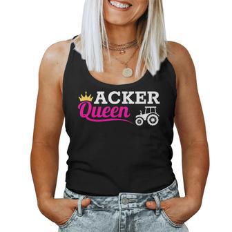 Acker Queen Bäuerin Traktor Bauernhof Spruch Landwirtin Tank Top Frauen - Geschenkecke