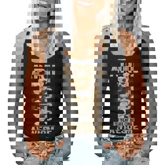 April 57Th Birthday 1968 Awesome Teddy Bear Women Tank Top - Thegiftio