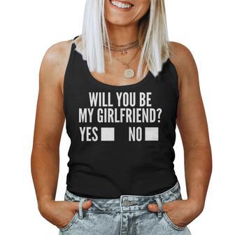 Ask Her Will You Be My Girlfriend Cutealentine's Day Tank Top Frauen - Geschenkecke