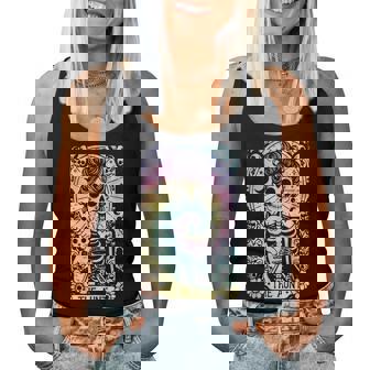 The Aunt Tarot Tie Dye Skeleton Best Aunt Mother's Day Women Tank Top | Mazezy