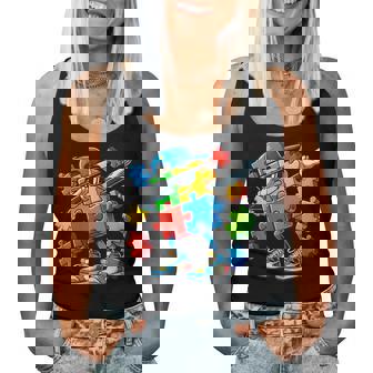 Autism Awareness Dabbing Puzzle Piece Boy Girl Women Women Tank Top - Thegiftio UK