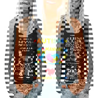 Autism Doesn't Come With A Manual Autism Awareness Mom Women Tank Top - Monsterry