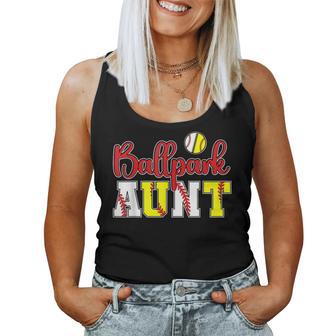 Ballpark Aunt Softball Baseball Aunt Women Tank Top - Thegiftio UK