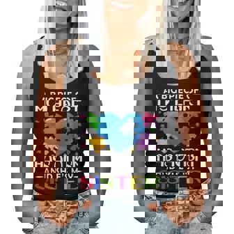 A Big Piece Of My Heart Has Autism And She's My Sister Women Tank Top | Mazezy