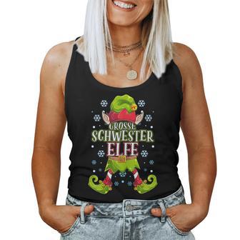 Big Sister Elf Christmas Outfit Christmas Family Tank Top Frauen - Geschenkecke