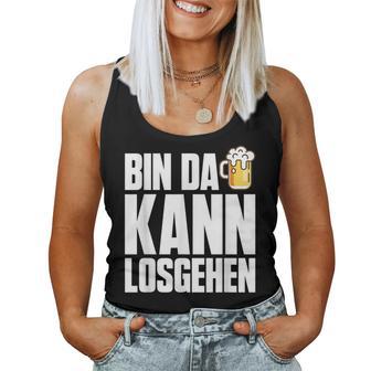 Bin Da Kann Losgehn Beer Saufen Party Alcohol Beer S Tank Top Frauen - Geschenkecke