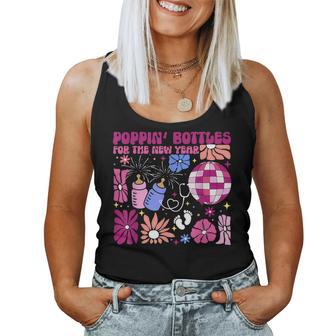 Boho Floral Nicu Crew Nurse Poppin' Bottles For The New Year Women Tank Top - Thegiftio UK