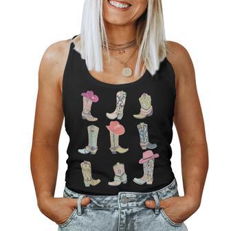Botas Cowgirl Let's Go Girls Howdy Western Cowgirl Cowboy Camiseta sin mangas para mujer - Regaloses