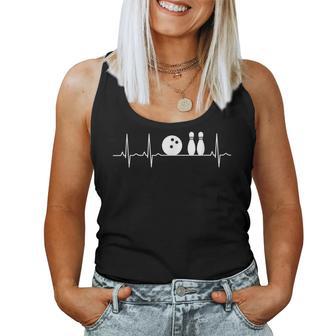 Bowling Pin Heartbeat Sport Bowling Ball Tank Top Frauen - Geschenkecke