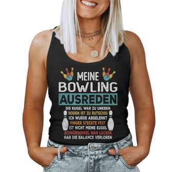 Bowling Women's Bowling Sayings Retro Bowling Tank Top Frauen - Geschenkecke