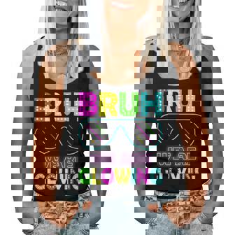 Bruh We Are Glowing Colorful Tie Dye Team For Women Women Tank Top - Seseable