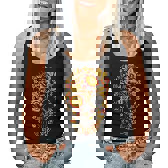 Calavera Khokhloma Camiseta sin mangas para mujer - Regaloses