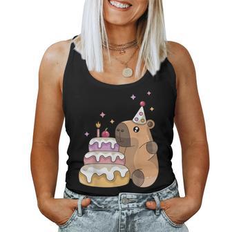 Capybara Cake Happy Birthday Animal Rodent Boy Girl Child Tank Top Frauen - Geschenkecke