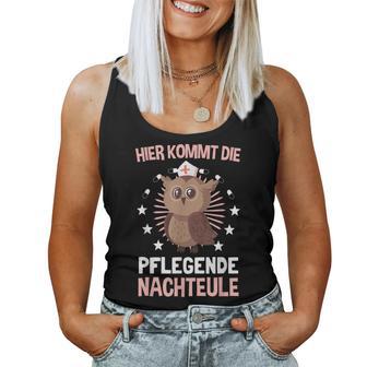 Care Night Owl With Owls Care And Altenpflege Tank Top Frauen - Geschenkecke