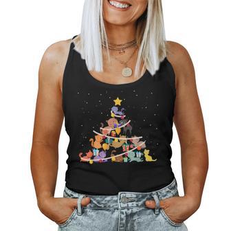 Cat Christmas Tree Cute Christmas Men Tank Top Frauen - Geschenkecke