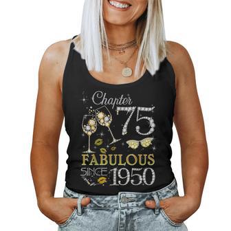 Chapter 75 Fabulous Since 1950 75Th Birthday Queen Camiseta sin mangas para mujer - Regaloses
