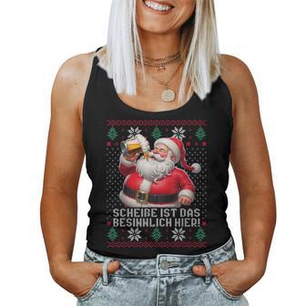 Christmas Santa Beer Scheiße Ist Das Besinnlich Here Tank Top Frauen - Geschenkecke