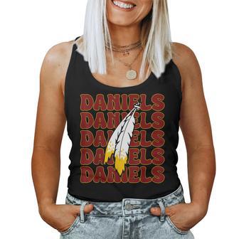 Commanders Quarterback Text Name Style Groovy Women Tank Top - Thegiftio UK