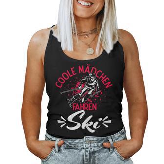 Coole Mädchen Fahren Ski Wintersport Skifahrerin Fan Tank Top Frauen - Geschenkecke