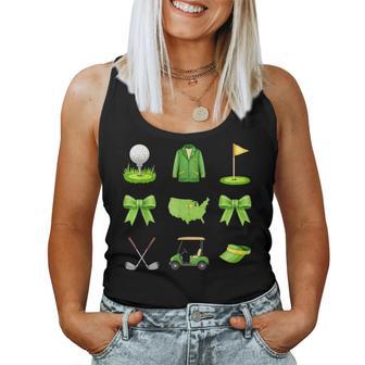 Coquette Bow Masters Golf Tournament Graphic For Girls Women Tank Top - Thegiftio UK