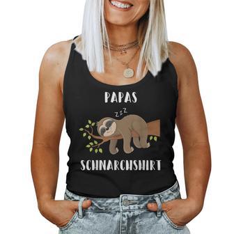 Dad Fathers Sayings Snoring Sloth Sleep Tank Top Frauen - Geschenkecke