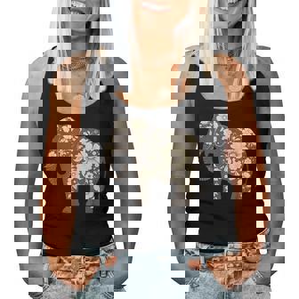 Diseño Floral De Silueta De Elefanteintage Con Flores Silvestres Camiseta sin mangas para mujer - Regaloses