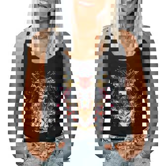 Edgy Gas Mask Apocalypse Unique Geisha Japanese Demon Face Débardeur pour femme - Cadeauxyz