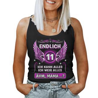 Endlich 11 Ähm Mama 11St Birthday Boy Girl Child S Tank Top Frauen - Geschenkecke