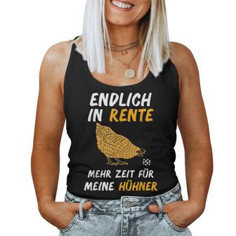 Endlich In Rente Mehr Zeit Für Meine Hühner Chicken Ruhestand Tank Top Frauen - Geschenkecke