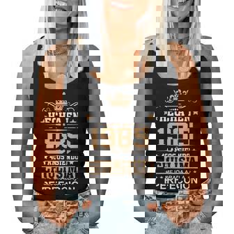 Fabulosa Reina De 40 Cumpleaños Hecho En 1985 Español Cuello Camiseta sin mangas para mujer - Regaloses